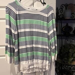 Liz Claiborne Women's XL Cotton Striped Sweater